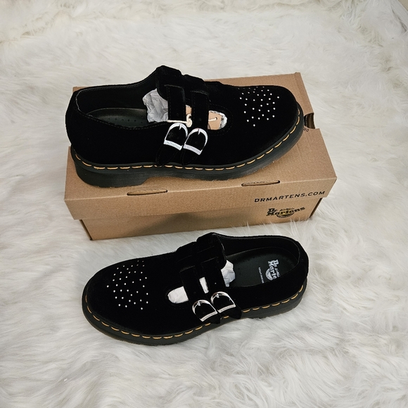 Dr. MARTENS WOMENS SHOES BLACK VELVET SIZE 11 - Picture 4 of 16
